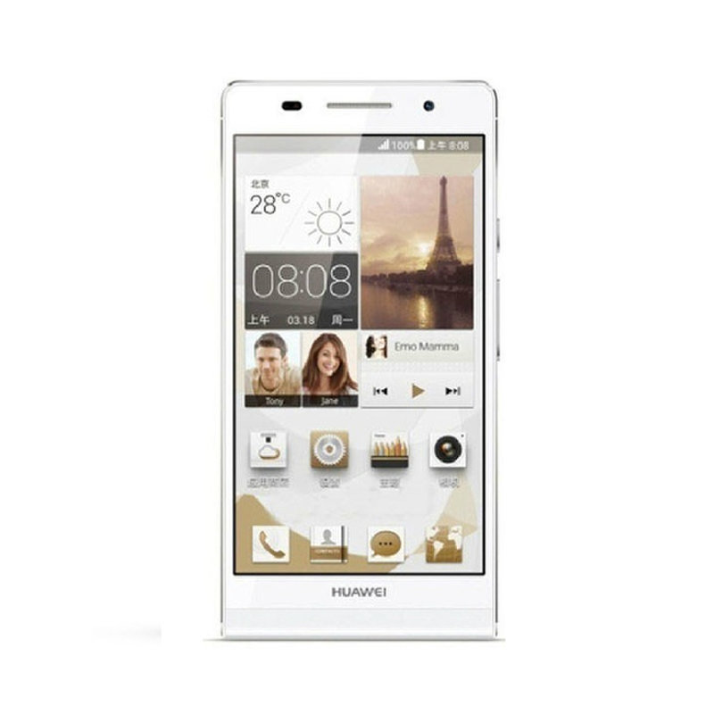 【手机白色电信版套餐二图片】华为(huawei)p6 雅然 四核 智能手机 4.