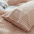 南极人（NanJiren）家纺 全棉斜纹枕套水洗棉素色枕头套一对装 蜜粉小格 48*74cm两只装(蜜粉小格)