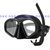 自由潜水镜低容积 深潜面镜 游泳潜水用品装备面罩浮潜套装gopro(黑色面镜+黑色湿式呼吸管A款)