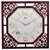 康巴丝(COMPAS)客厅静音挂钟 欧式古典石英钟仿古钟表工艺钟2525 红木色