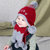 牛奶朋友 冬季宝宝护耳毛线帽纯色儿童防寒套头帽婴儿毛线帽(红色（帽子+围巾）)