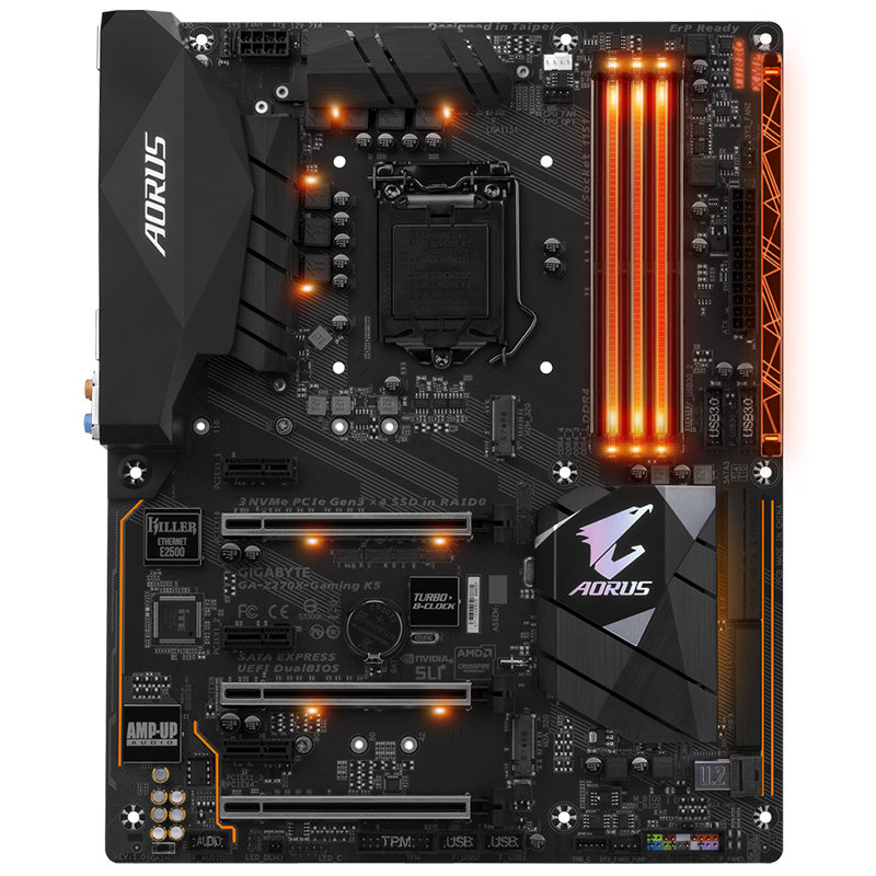 技嘉(gigabyte)aorus z270x-gaming k5 主板 (intel z270/lga 1151)