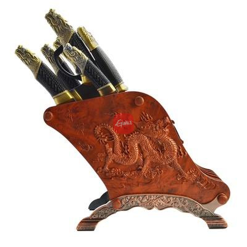 王麻子文武状元仿角柄7件套刀