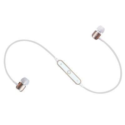 蓝牙耳机4.0迷你立体声运动耳塞双耳入耳式一拖二通用型(金色)