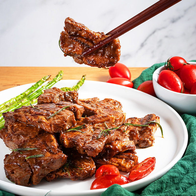 百里炙6袋装黑椒牛仔骨牛小排牛仔骨原肉整切生鲜牛肉新鲜带骨4包装