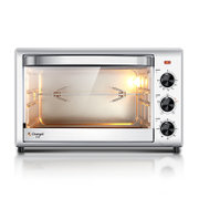长帝 ATRF38大容量 蛋糕 电烤箱家用 烘焙多功能烤箱38升电烤箱(银色)