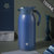 日本AKAW304不锈钢家用保温水壶保温壶办公室热水瓶大容量咖啡壶(1500ml-蓼叶蓝)
