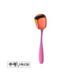 日本进口MUJIΕ304不锈钢平底勺子创意可爱家用加深加厚大中小吃(勺子【幻彩3】中号 默认版本)