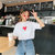 【朵梵语】2019年夏季新款韩版宽松印花短袖t恤女学生修身显瘦T恤(黑色 L)