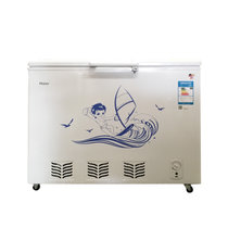 海尔(Haier)FCD-270SF 270升 卧式双温两室 冷藏冷冻独立冰柜 商用家用冰柜 单顶开门内置玻璃门（白色）