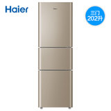 Haier/海尔 BCD-202STPT 三门小型家用租房宿舍冰箱(金色 202L)