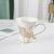 欧式陶瓷咖啡杯子高档精致杯具套装英式下午花茶家用小奢华优雅。(金色莲花单杯子-O17 默认版本)