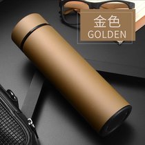 智能保温杯定制logo广告杯刻字印批发开业活动礼品赠品水杯子定做(磨砂漆金色)