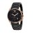 阿玛尼时尚玫瑰金硅胶手表AR5905男表/AR5906女表(黑色 女)