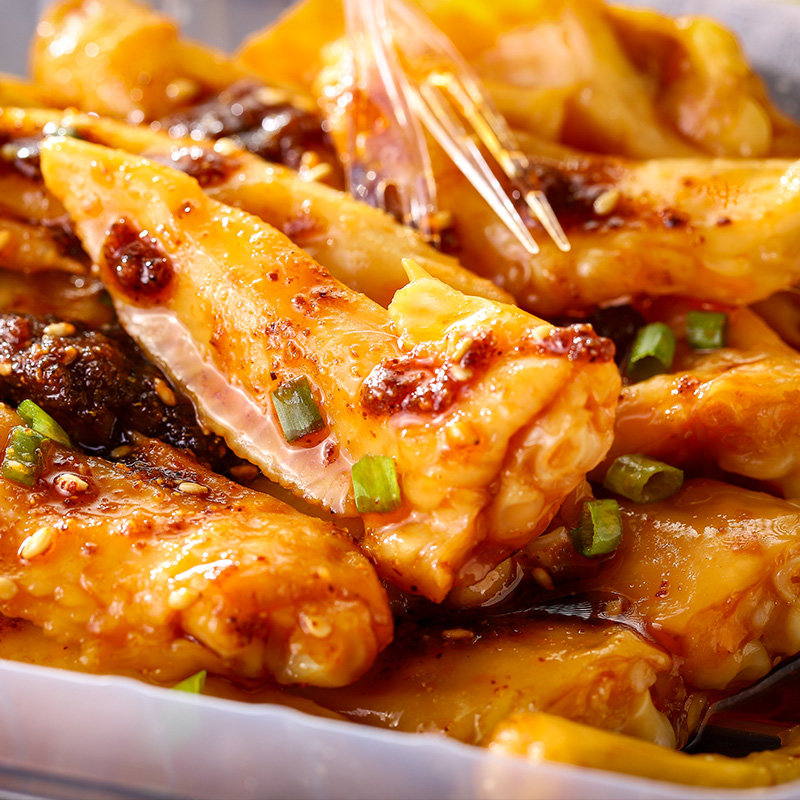 泡椒麻辣鸡翅尖零食小包装150g盒装熟食真空老卤味五香微辣休闲小吃网