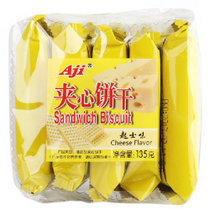 【真快乐自营】Aji夹心 休闲零食 早餐 零食点心 饼干 (起士味)135g