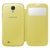 S4 i9508 I9502 I959 i9500 原装智能皮套 手机套 保护套 保护壳 手机皮套(黄色)