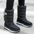 SUNTEK冬季雪地靴女士中筒加绒加厚保暖棉鞋高筒2021新款防水防滑长靴子(36 G03-黑色)第2张高清大图