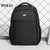 POLO大容量背包多功能双肩包可装14英寸电脑背包(黑色)