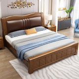 美天乐 实木床新中式1.8米双人床抽屉储物床现代简约1.5卧室家具婚床(1.5*2米 床)