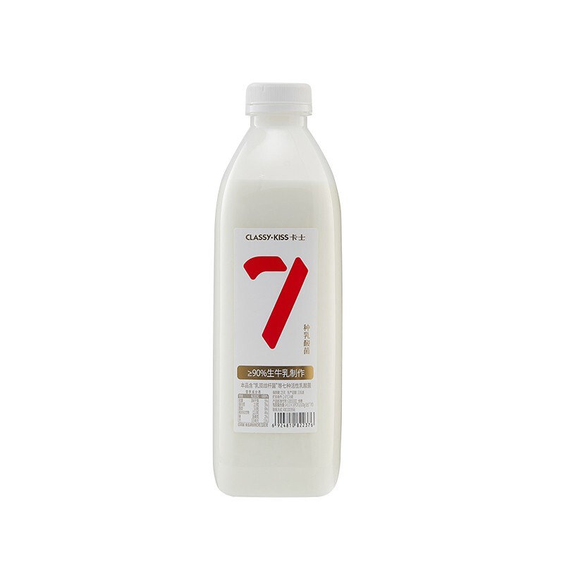 牛奶乳制品卡士classykiss007家庭装酸奶1kg原味轻食低温酸奶风味发酵