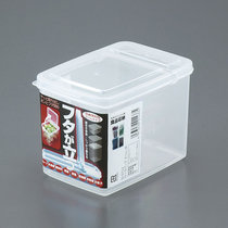 日本进口翻盖食品保鲜盒干货密封盒半开盖式杂粮收纳盒冰箱冷藏盒(D-5712 默认版本)