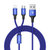 倍思 波特曼系列 一拖二数据线Micro+Lightning接口 1.2M 双头usb数据线二合一手机充电器2合1(蓝色)