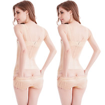 美人谣计塑身内衣官网正品瘦身衣产后收腹束腰收肚子燃脂美体塑形(L（116-129斤） 2件装后脱（肤+肤）)