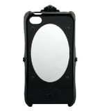 艾利和 blank  iphone 4/4S 苹果手机壳 带化妆镜手机套 公主壳(黑色)