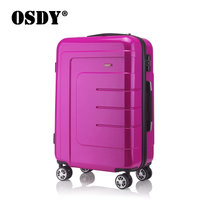 OSDY新品镜面时尚男女24寸拉杆箱万向轮旅行箱20寸登机箱行李箱子(玫红色 24寸)