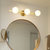 古娜北欧全铜led卫生间镜前灯镜柜灯现代简约过道浴室镜墙壁灯新款3618款(全铜本色+玻璃 3头)