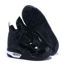 耐克Nike乔丹4代篮球鞋气垫男鞋休闲篮球跑步鞋经典百搭鞋运动鞋(黑色 45)