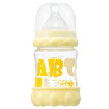 日康奶瓶宽口径新生儿奶瓶硼硅宽口玻璃奶瓶防爆防摔母婴用品孕婴 颜色随机(140ml弹性护垫(3102))