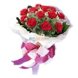 尚雅鲜花速递 红色玫瑰11枝 情人节鲜花