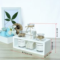 透明玻璃花瓶水培植物容器绿萝水养瓶子干花插花桌面摆件器皿花盆(欧美风（三瓶装送贴纸麻绳） 带框架 中等)
