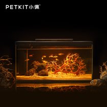 小佩起源纪鱼缸超白玻璃水族箱桌面鱼缸客厅家用小型造景生态鱼缸(造景-静寂之石（不含鱼缸） 默认)
