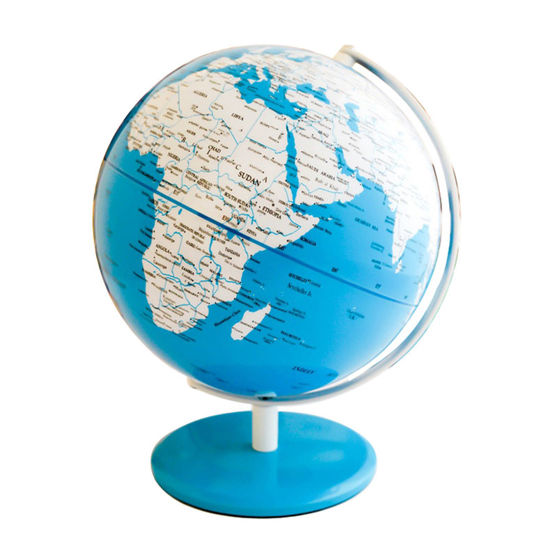 办公文具fun地球10寸25cm粉色系粉蓝色半圆尺地球仪英文版返回商品页