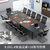 办公桌会议桌长桌条桌简约现代会议室工作台小型洽谈办公桌椅组合(6.0×1.4米+18张椅)