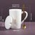 创意十二星座陶瓷马克杯带盖勺男女喝水杯家用情侣咖啡办公茶杯子(天枰座-带勺带盖)