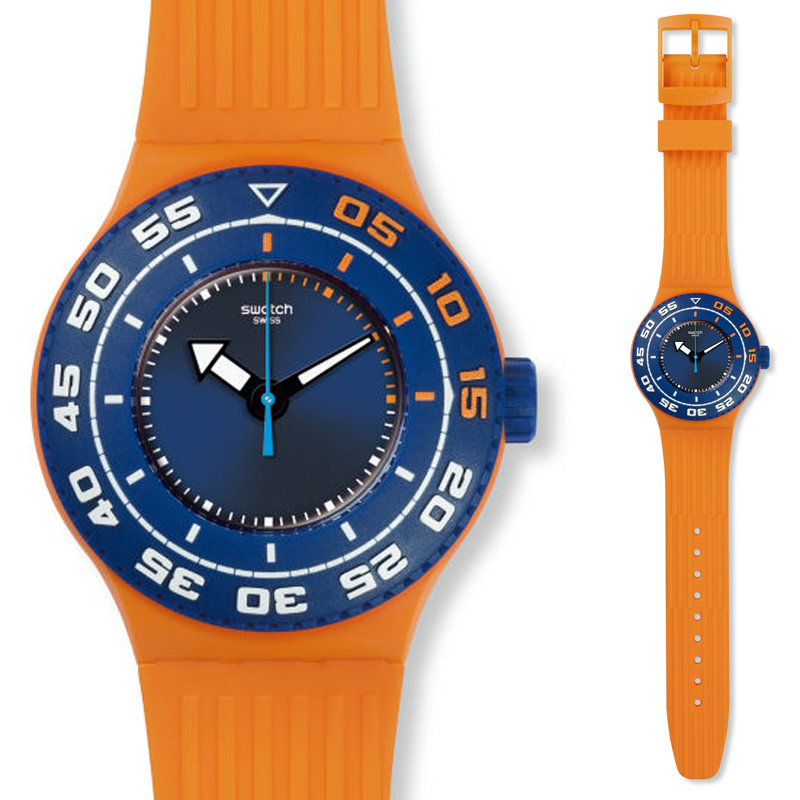 瑞士品牌表斯沃琪swatch手表2015夏日潜水男女表秀岛风光suuo100返回