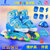 乐士/ENPEX溜冰鞋儿童全套装 儿童轮滑鞋 可调伸缩滑冰鞋男女直排轮 全闪光PU轮172(蓝色 L码(39-42))