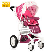 VIKI/威凯婴儿推车高景观婴儿车可坐可躺轻便充气轮宝宝推车 S318AS(玫瑰紫)