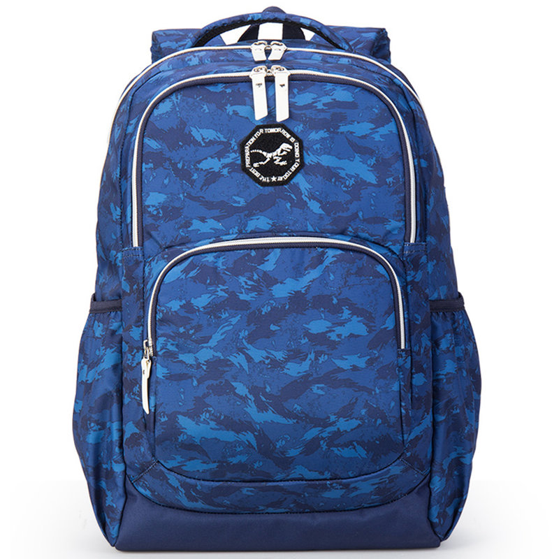 卡拉羊学院风多隔层中学生书包 时尚幻彩深蓝【图片 价格 品牌 报价】