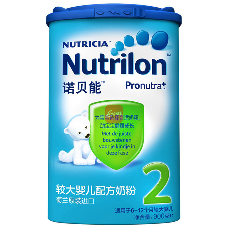国美自营 诺优能2段较大婴儿配方奶粉900克