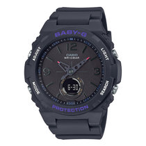 卡西欧（CASIO）手表 BABY-G 防震防水高亮度LED照明运动女士手表 BGA-260-1A(黑色 树脂)