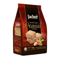 杰克Jacker方形夹心威化酥马来西亚原装进口饼干100g花生味