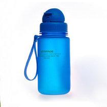 思柏飞炫彩学生水杯 运动水壶 tritan防漏水瓶便携手提式运动吸管杯 350ml(宝蓝350ML)