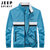 JEEP吉普春季新款轻质夹克潮款立领青年时尚针织透气弹力运动开衫轻度防晒外套(YSF0672-798黑色 XL)
