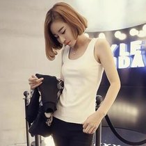 SUNTEK白色t恤女夏季短袖上衣2022新款修身显瘦黑色半袖打底衫ins潮(3XL （129-140斤） 背心圆领白色)