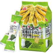 台湾进口零食品 北田蒟蒻糙米卷玄米卷海苔口味160g*3袋